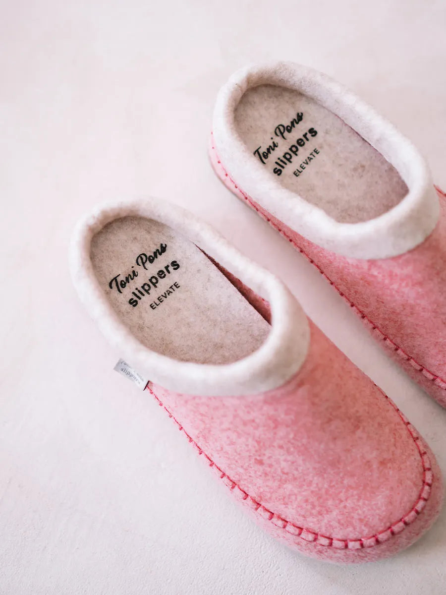 Zapatillas de casa mujer - Slippers destalonadas en fieltro con cuña para mujer | ALBONS - Toni Pons