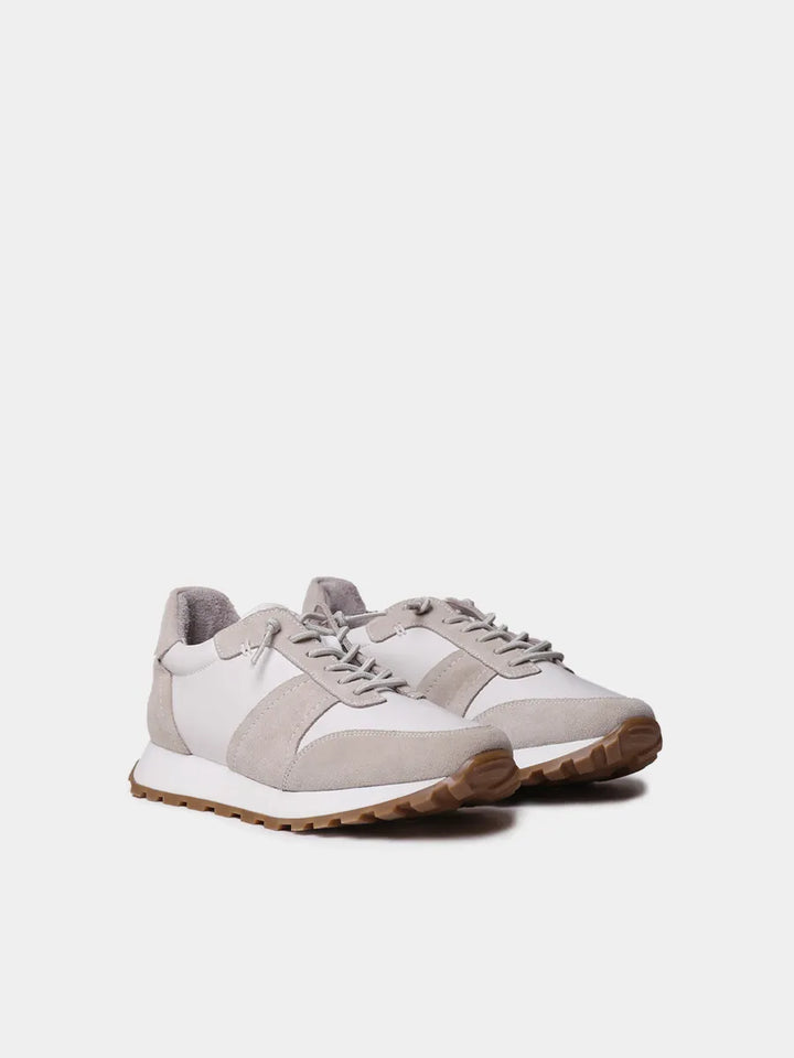 Zapatos con cordones mujer - Zapatillas deportivas de piel metalizada y serraje para mujer | ALICIA - Toni Pons