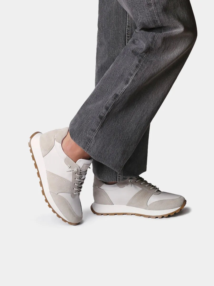 Zapatos con cordones mujer - Zapatillas deportivas de piel metalizada y serraje para mujer | ALICIA - Toni Pons