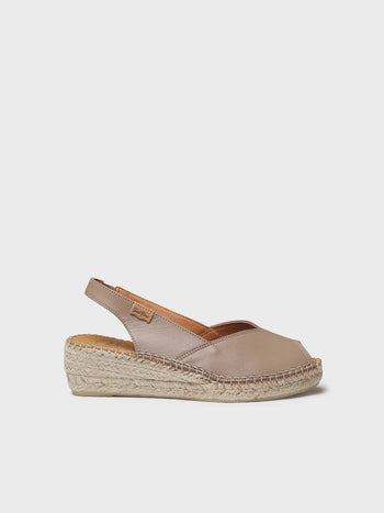 - Alpargata peep toe de mujer con cuña en piel | BERNIA-P - Toni Pons