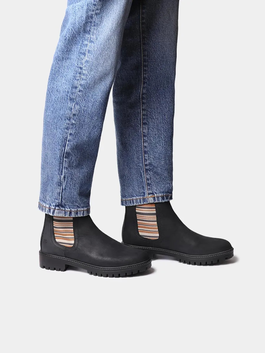 Botines mujer - Botines de mujer en piel con elásticos a rayas | CARLA-NR - Toni Pons