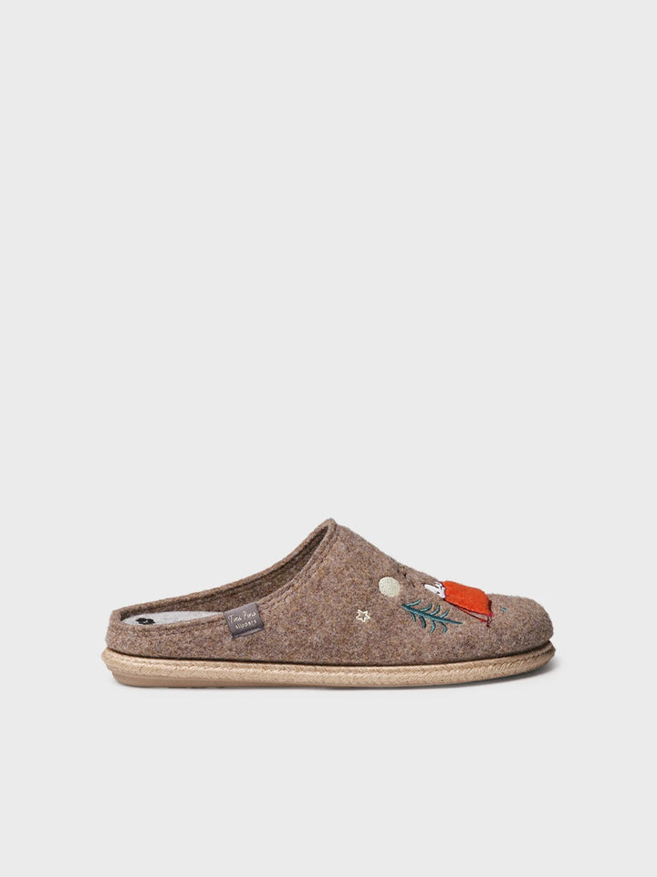 Zapatillas de casa hombre - Slipper en fieltro con bordados Snoopy | CHARLIE - Toni Pons