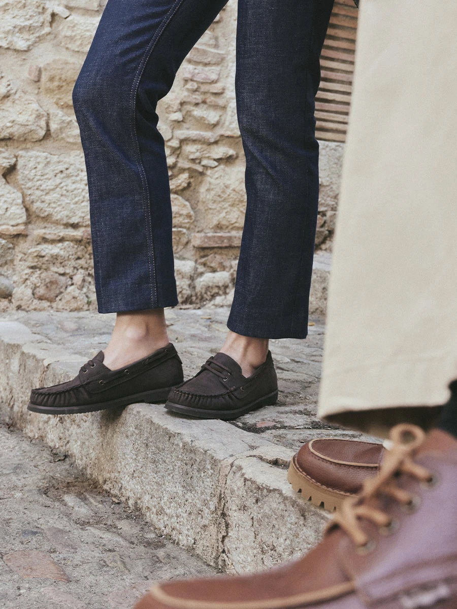 Women's leather boat shoe | CORAL-P