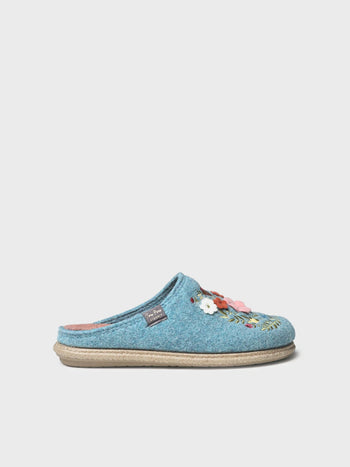 Zapatillas de casa mujer - Slippers para mujer en fieltro con flores | DELI-EF - Toni Pons