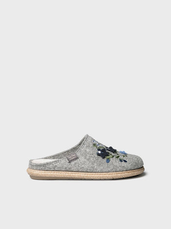 Zapatillas de casa mujer - Slippers para mujer en fieltro con flores | DELI-EF - Toni Pons
