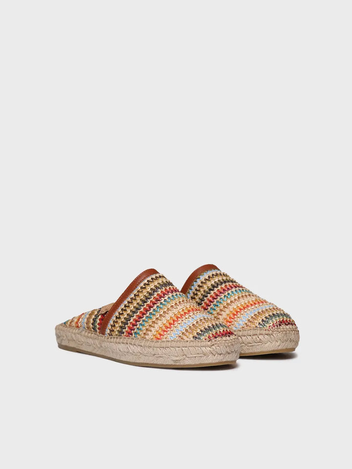 - Alpargatas tipo mule de mujer en rafia multicolor | DENISE-NM - Toni Pons