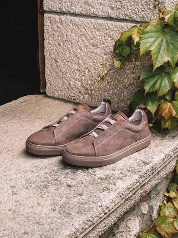 Zapatos con cordones hombre - Deportivas con cordones elásticos en nobuk para hombre | DORCA - Toni Pons
