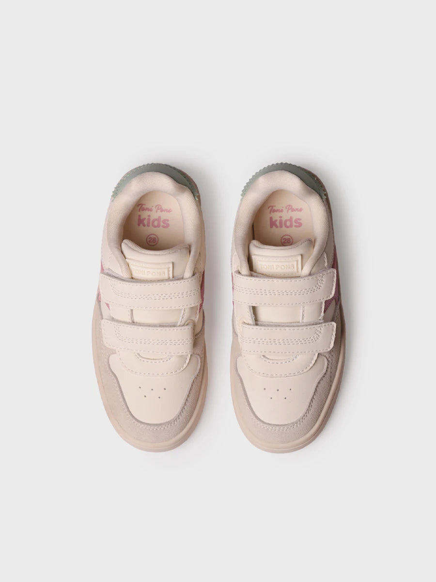 Zapatos infantiles - Zapatilla deportiva infantil en piel con velcro | ENZA - Toni Pons