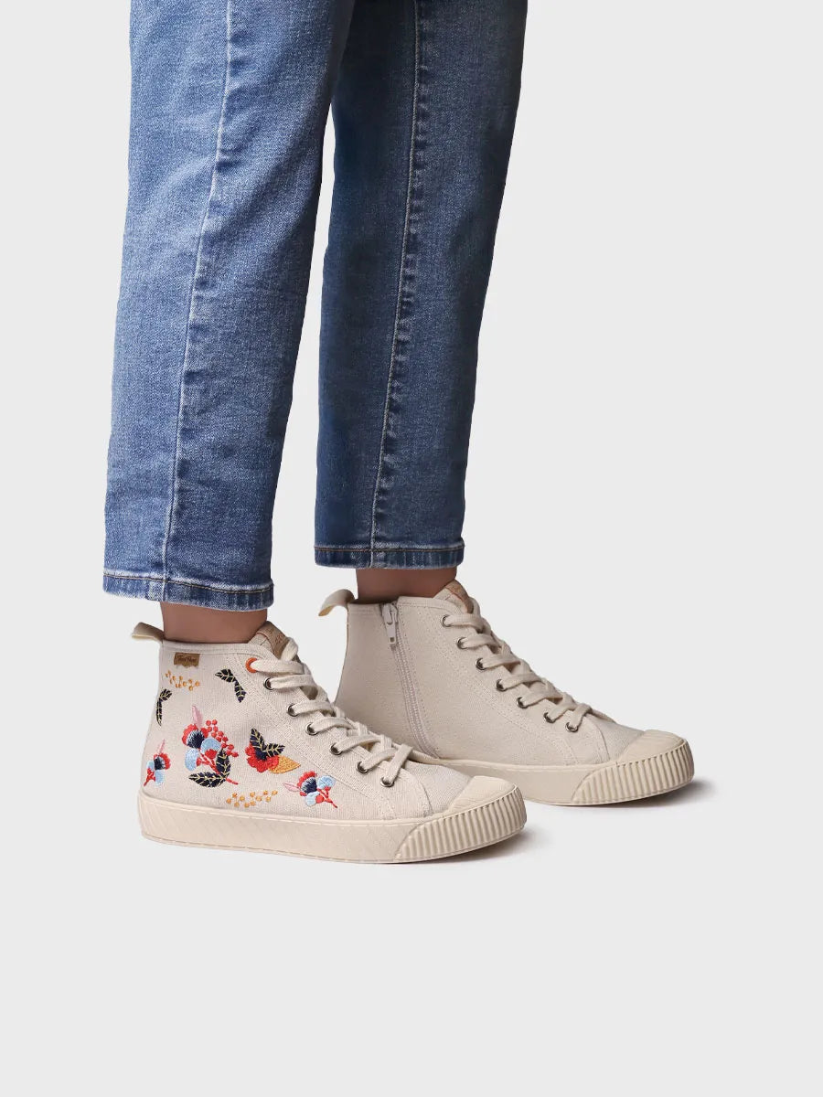 - Zapatilla de mujer con bordado floral | GENA-FL - Toni Pons