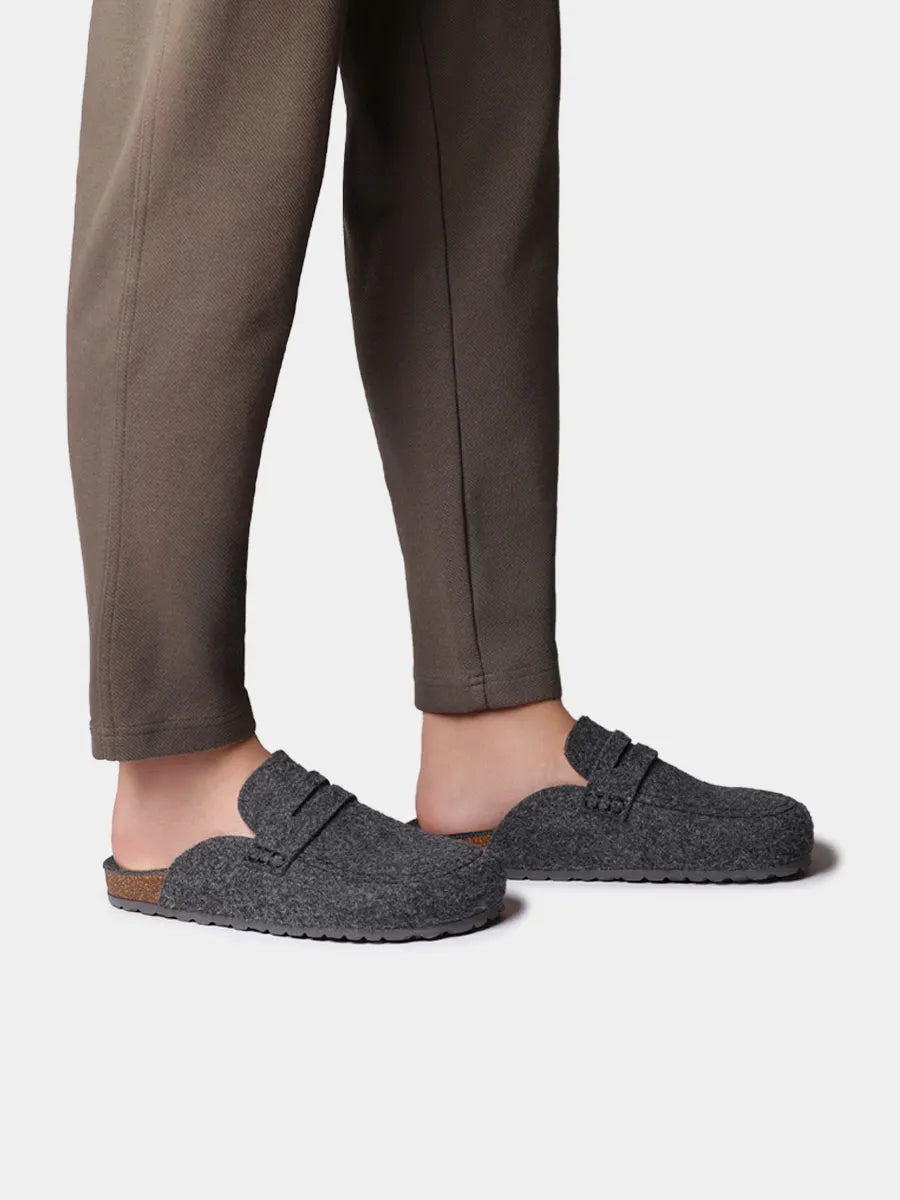 Zapatillas de casa hombre - Slippers tipo zueco de fieltro para hombre | GENIS - Toni Pons