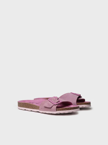 zapatillas mujer - Sandalia BIO de mujer con hebilla y suela de corcho | GLIDE-QT - Toni Pons