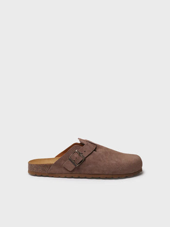 sandalias hombre - Zueco de hombre en serraje con hebilla | GREGOR-QT - Toni Pons
