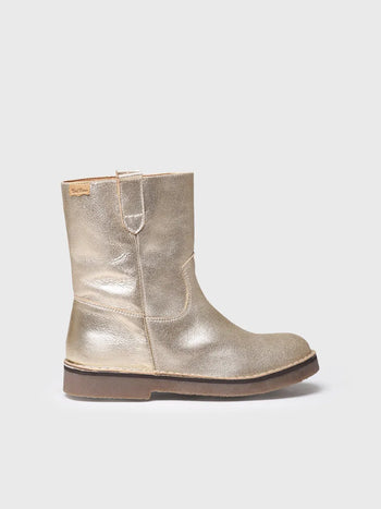 botines hombre - Botines de piel para mujer con acabado plateado | IRUN-PL - Toni Pons