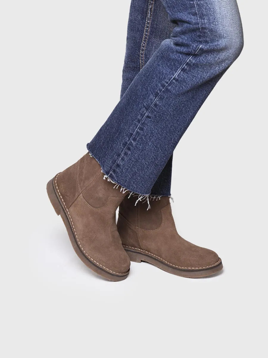botines mujer - Botines planos de mujer en serraje | IRUN-SY - Toni Pons