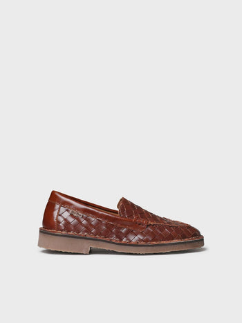 Zapatos mujer - Mocasín en piel trenzada para mujer | IVARS-BL - Toni Pons