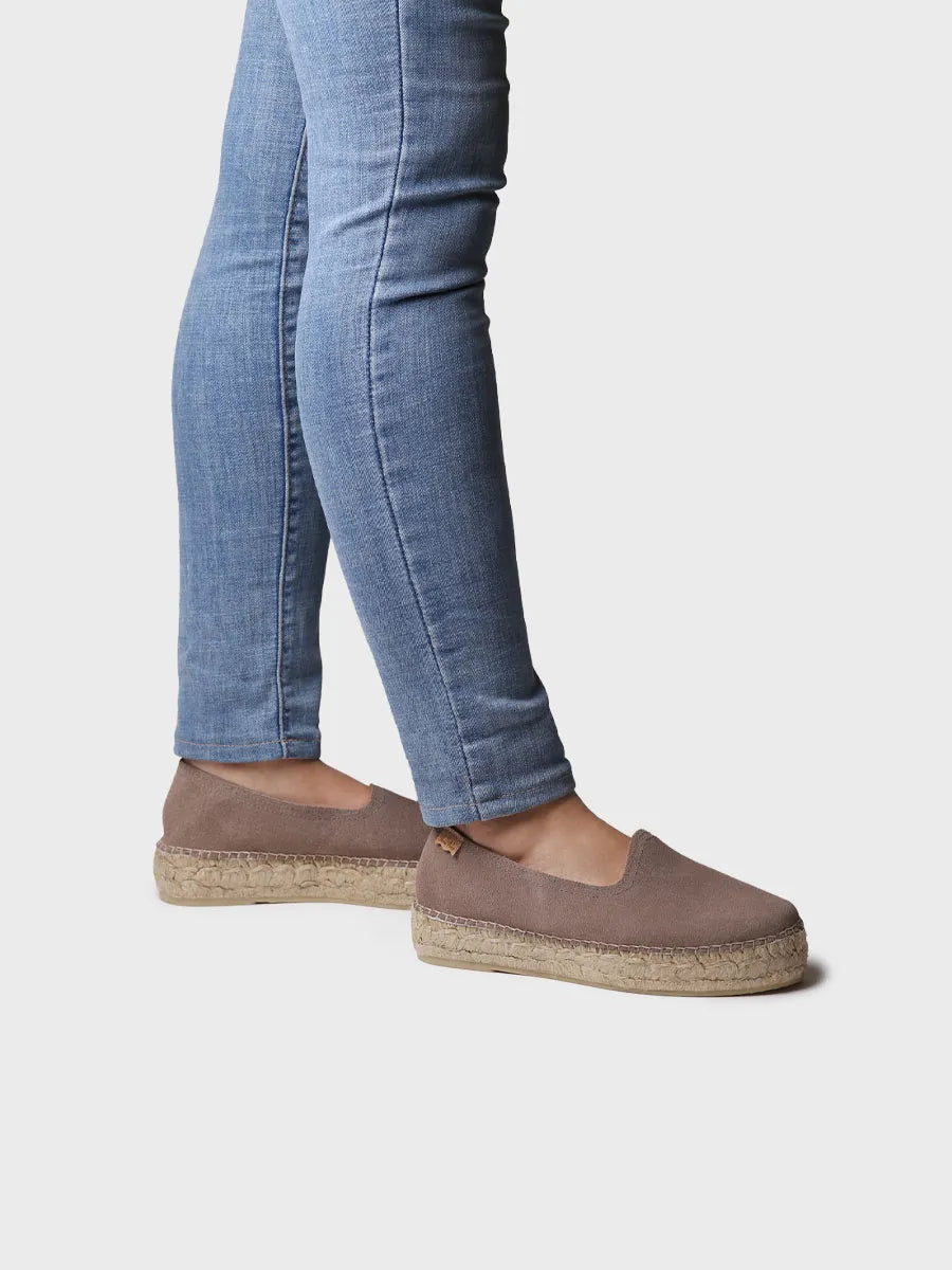 zapatillas mujer - Alpargata cerrada de mujer en serraje con suela de yute | KEIRA - Toni Pons