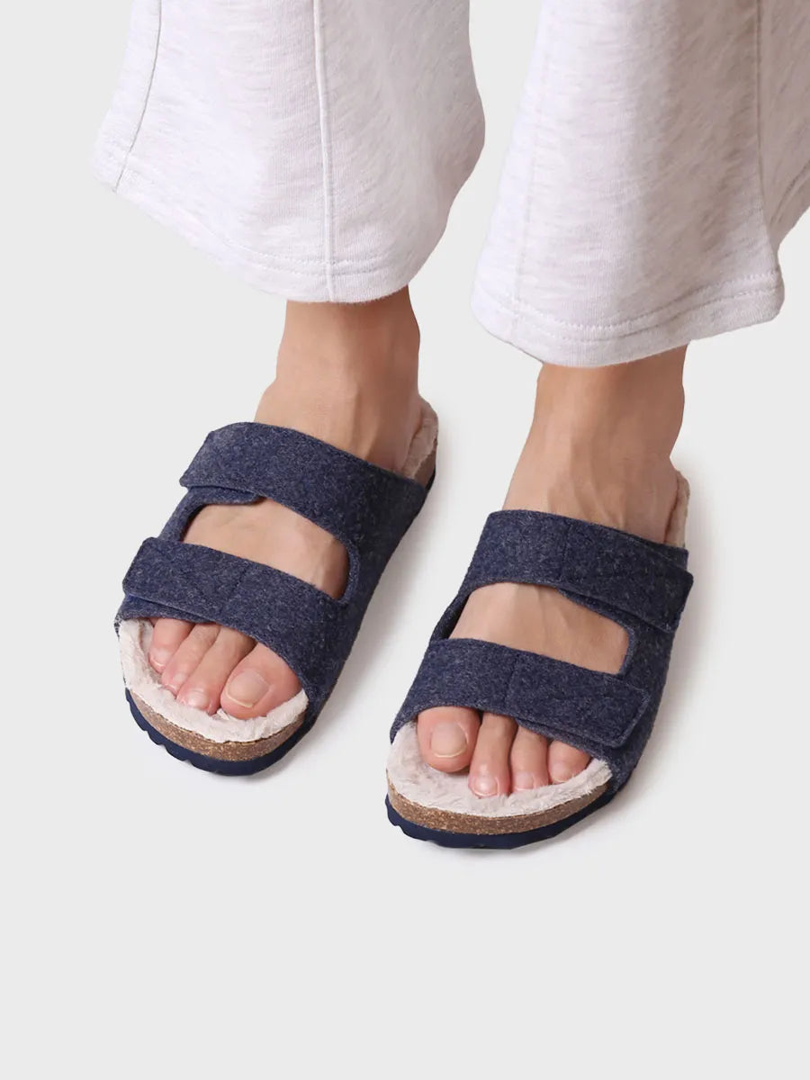 - Slipper abierta para mujer en fieltro y borrego | LIZY - Toni Pons