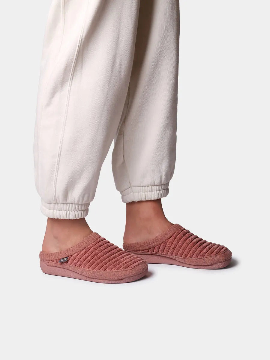 Zapatillas de casa mujer - Zapatilla tipo zueco de mujer en pelo sintético y fieltro | MALU-OD - Toni Pons
