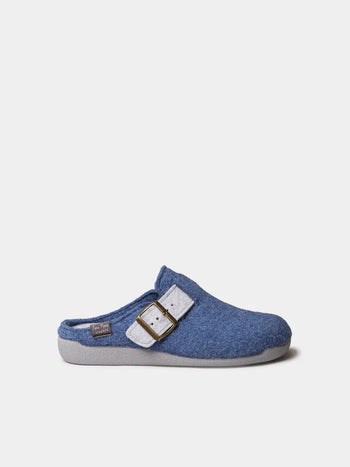 Zapatillas de casa mujer - Slipper de mujer tipo zueco con hebilla en fieltro reciclado | MIMA-FR - Toni Pons
