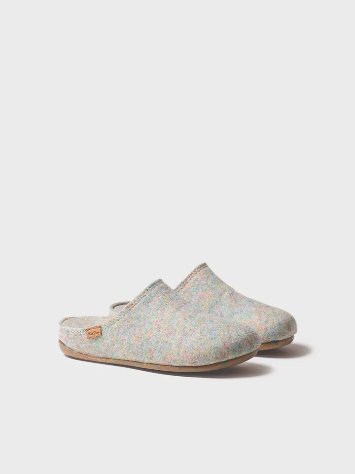 zapatillas de casa mujer - Zapatilla tipo zueco para mujer en fieltro reciclado | MONA-FR - Toni Pons