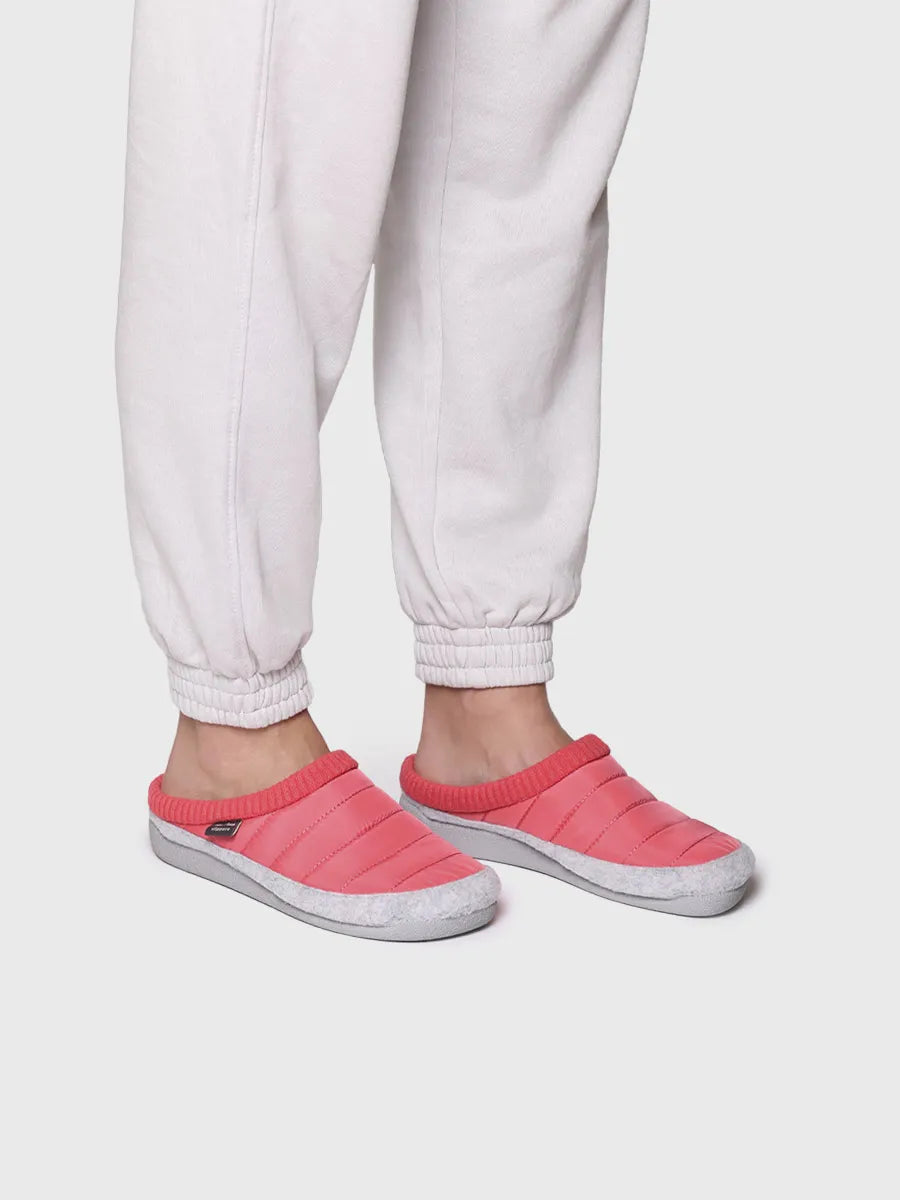 zapatillas mujer - Zapatilla tipo zueco para mujer en tejido acolchado y fieltro | MORA-TK - Toni Pons