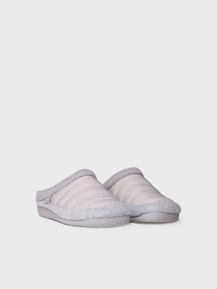 zapatillas mujer - Zapatilla tipo zueco para mujer en tejido acolchado y fieltro | MORA-TK - Toni Pons