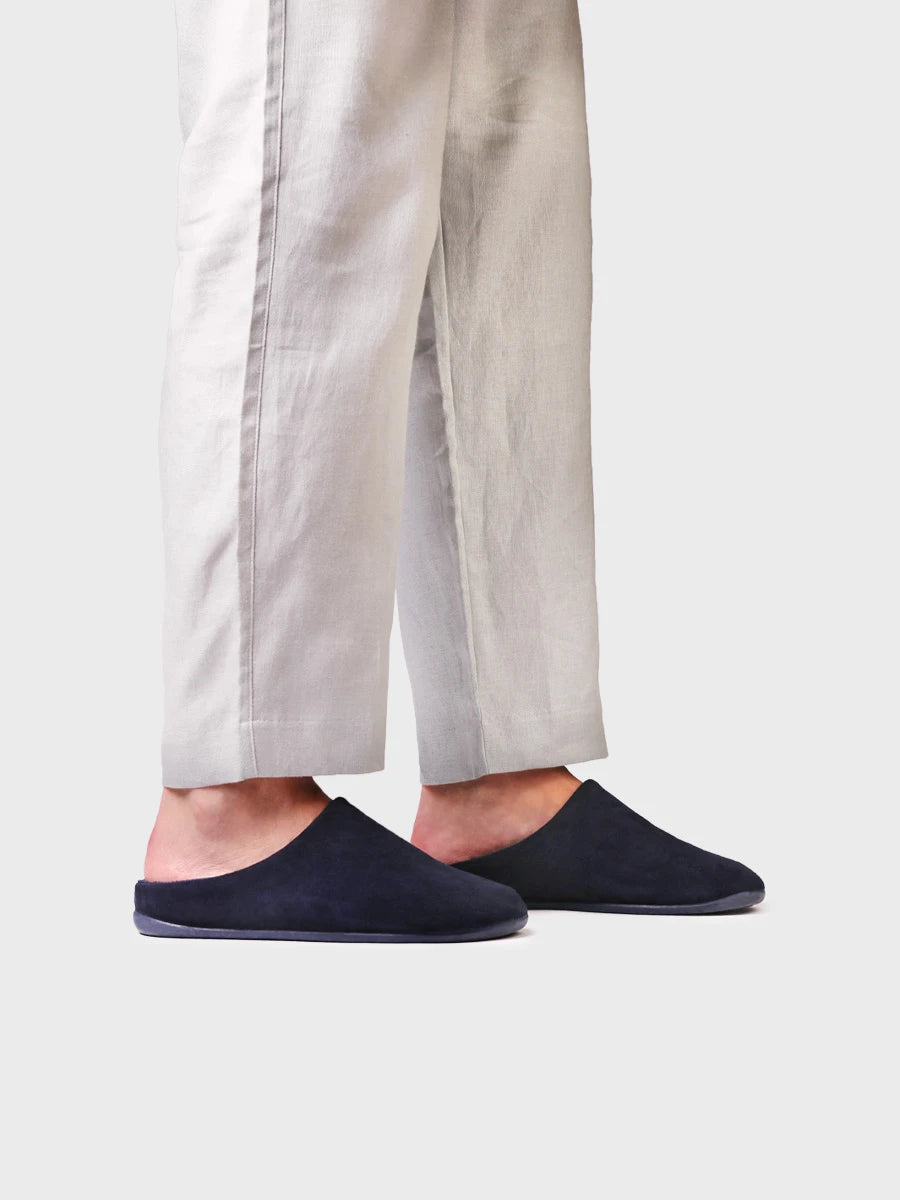 Zapatillas de casa hombre - Slipper abierta en piel con forro interior para hombre | NAPOLI - Toni Pons