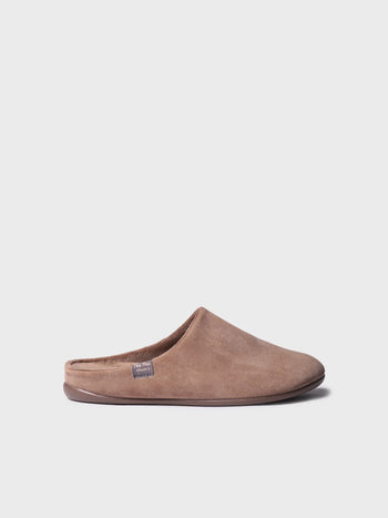 Zapatillas de casa hombre - Slipper abierta en piel con forro interior para hombre | NAPOLI - Toni Pons