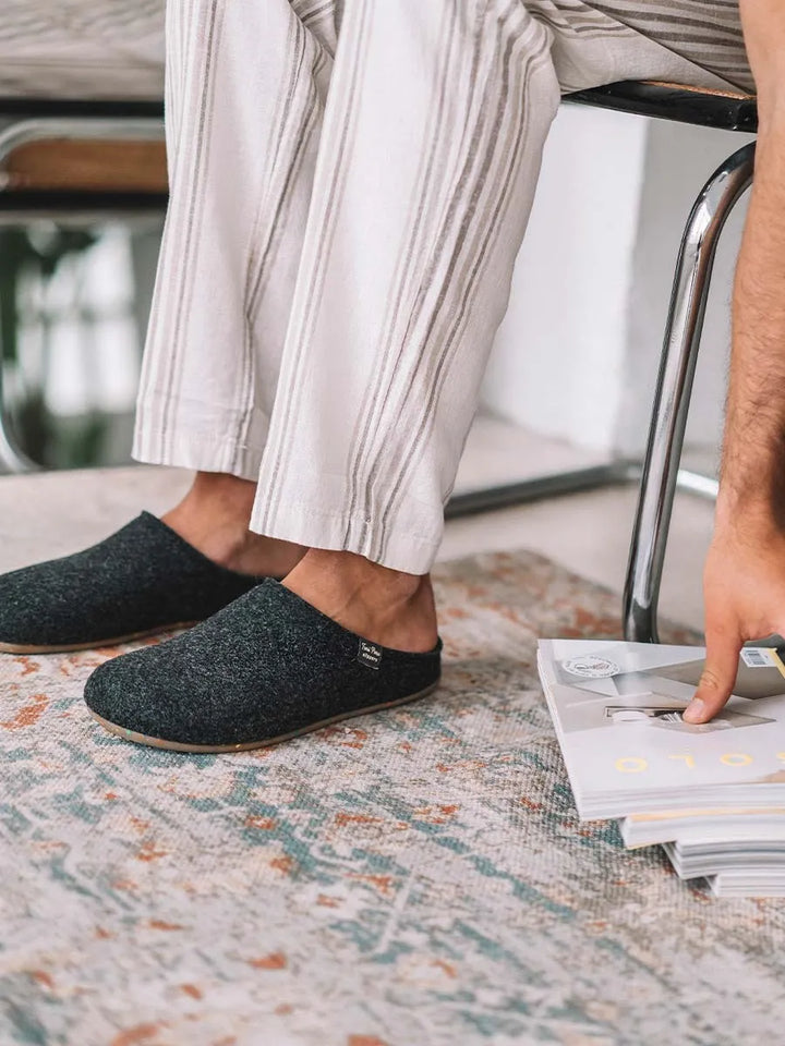 zapatillas de casa hombre - Zapatilla de casa tipo zueco para hombre en fieltro reciclado | NEO-FR - Toni Pons