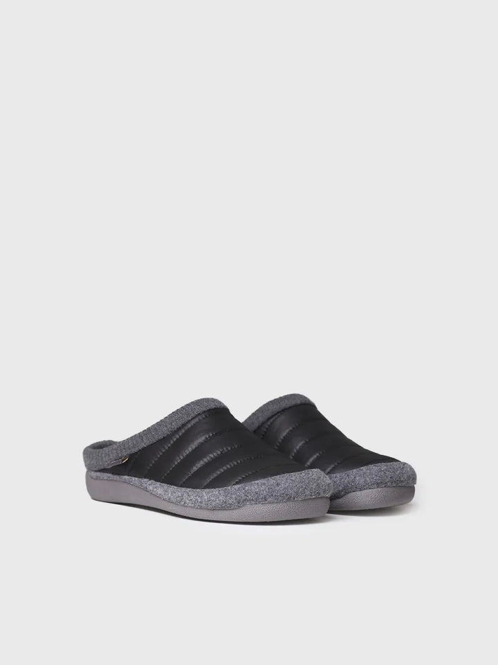 zapatillas de casa hombre - Zapatilla de casa tipo zueco en tejido acolchado y fieltro | NIX-TK - Toni Pons