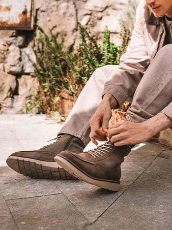 botines hombre - Botín de piel para hombre con cordones | ORIOL-SW - Toni Pons