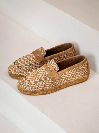 - Alpargata tipo mocasín para hombre en piel trenzada | OSOR80 - Toni Pons