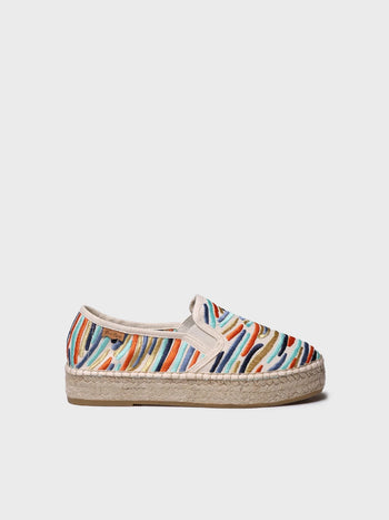 - Alpargata de mujer bordada multicolor | POLA - Toni Pons