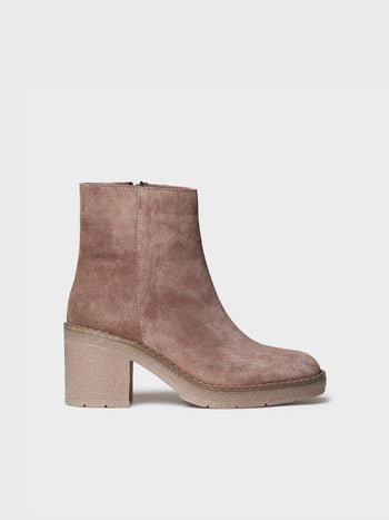 Botines mujer - Botín en piel con cremallera y tacón para mujer | PRADES-P - Toni Pons