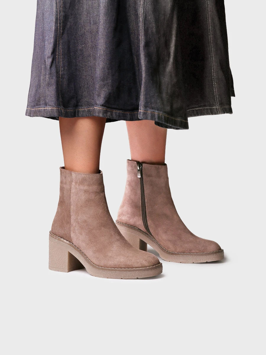 Botines mujer - Botín en piel con cremallera y tacón para mujer | PRADES-P - Toni Pons