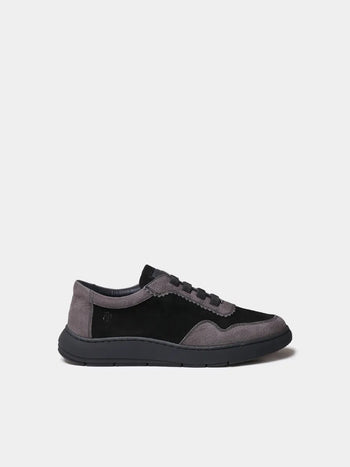 Zapatos con cordones mujer - Zapatilla deportiva de mujer en serraje bicolor | PRESTON - Toni Pons