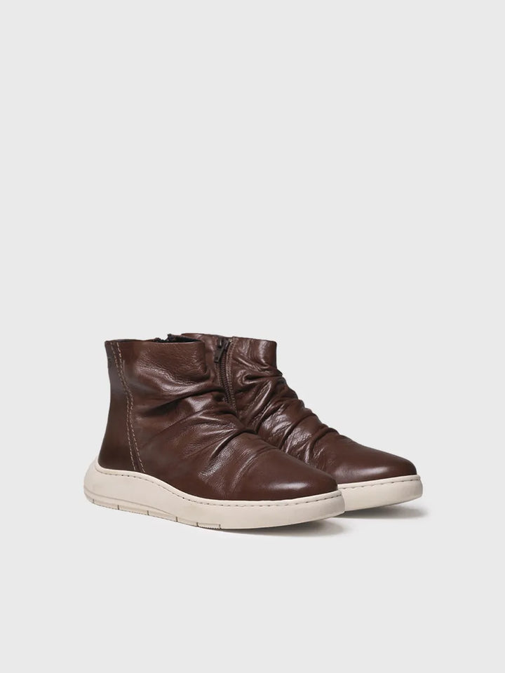botines mujer - Botín de piel para mujer con cremallera lateral | PRETORIA - Toni Pons