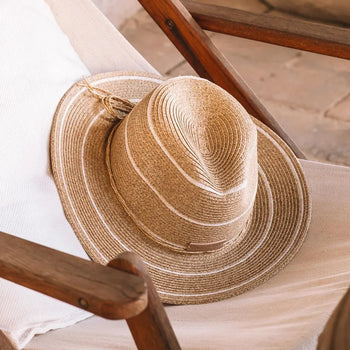 Complementos - Sombrero de paja tipo Panamá con rayas | SABRINA | - Toni Pons