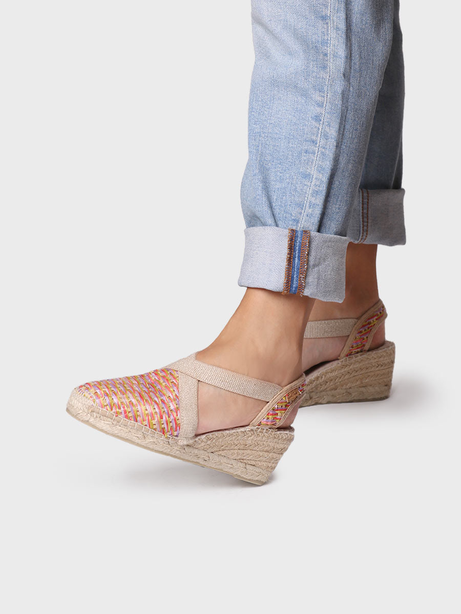 Alpargatas mujer - Alpargata vegana de mujer en rafia multicolor | TERRA-CS - Toni Pons
