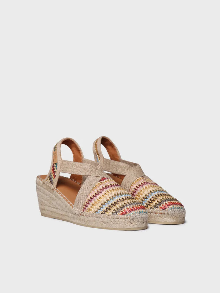 - Alpargata de cuña media en rafia multicolor | TERRA-NM - Toni Pons