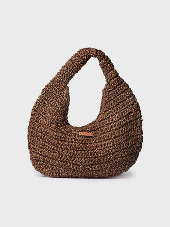 - Bolso de mano en rafia con acabado brillante | TINEO - Toni Pons