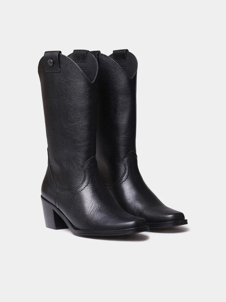 Botines mujer - Botines de mujer cowboy en piel con tacón | UBEDA - Toni Pons