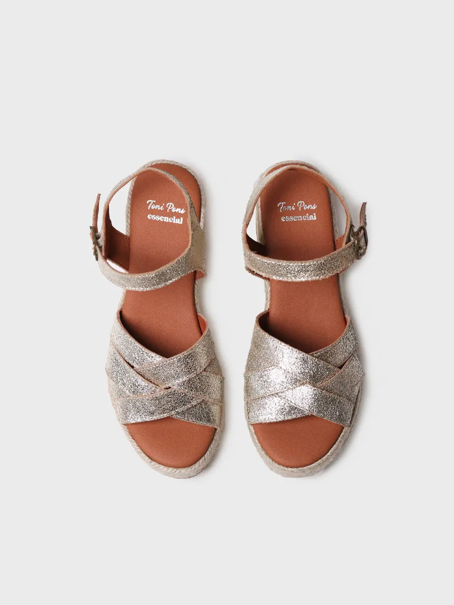 sandalias mujer - Alpargata de mujer de piel con acabado brillante | AINOA  - Toni Pons  