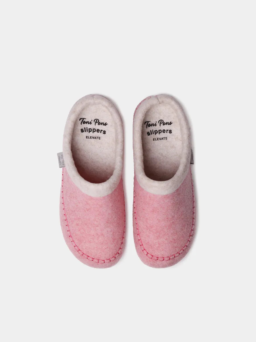 Zapatillas de casa mujer - Slippers destalonadas en fieltro con cuña para mujer | ALBONS  - Toni Pons  