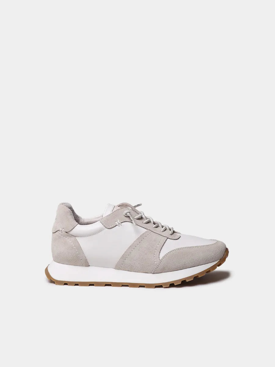Zapatos con cordones mujer - Zapatillas deportivas de piel metalizada y serraje para mujer | ALICIA  - Toni Pons  
