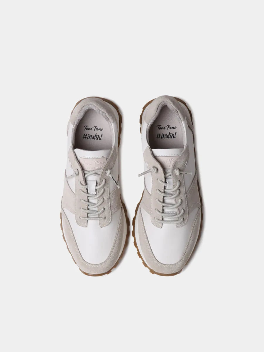Zapatos con cordones mujer - Zapatillas deportivas de piel metalizada y serraje para mujer | ALICIA  - Toni Pons  