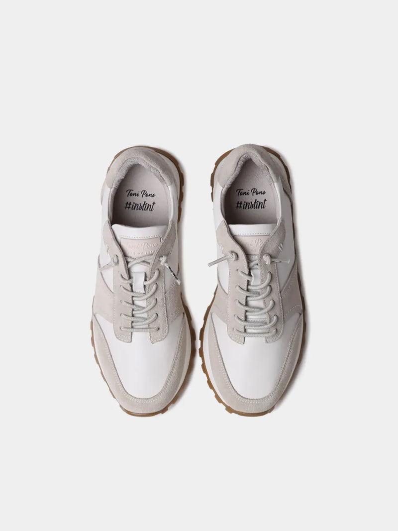 Zapatos con cordones mujer - Zapatillas deportivas de piel metalizada y serraje para mujer | ALICIA  - Toni Pons  