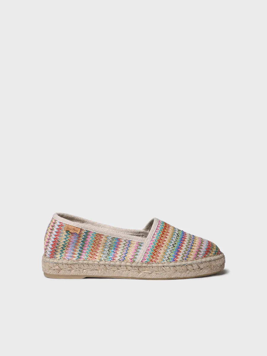  - Alpargatas planas de mujer en rafia multicolor | ALMA-MH  - Toni Pons  