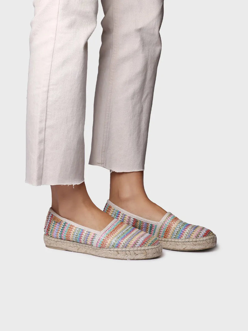  - Alpargatas planas de mujer en rafia multicolor | ALMA-MH  - Toni Pons  