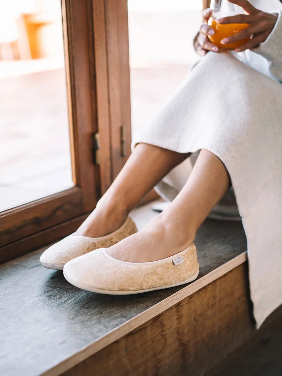 Zapatillas de casa mujer - Zapatillas tipo bailarina de terciopelo para mujer | ALTEA  - Toni Pons  
